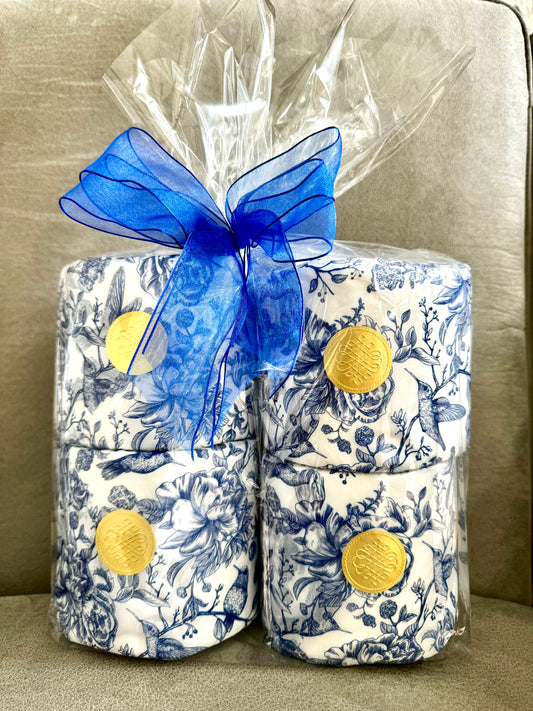 Hummingbird Blue Bathroom Toilet Tissue Gift Set