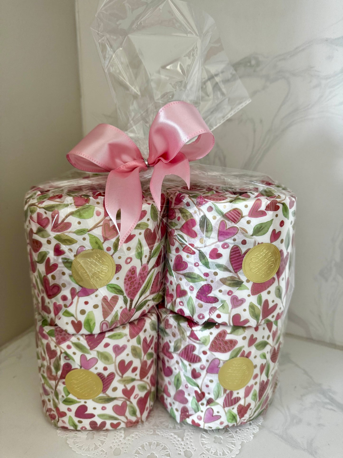 Valentine Wrapped Bathroom Toilet Tissue