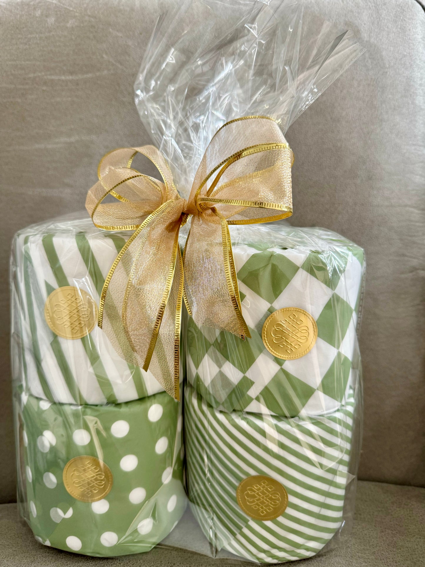 Sage Green Bathroom Tissue Gift Set