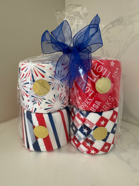 Patriotic July 4th USA Wrapped Toilet Tissue